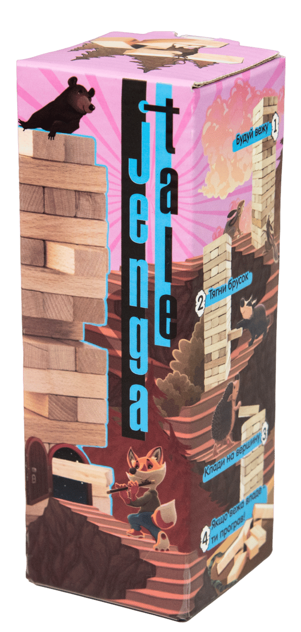 Обкладника "Настільна гра «Jenga Tale 48 брусків»" Обкладинка "Настільна гра «Jenga Tale 48 брусків»"