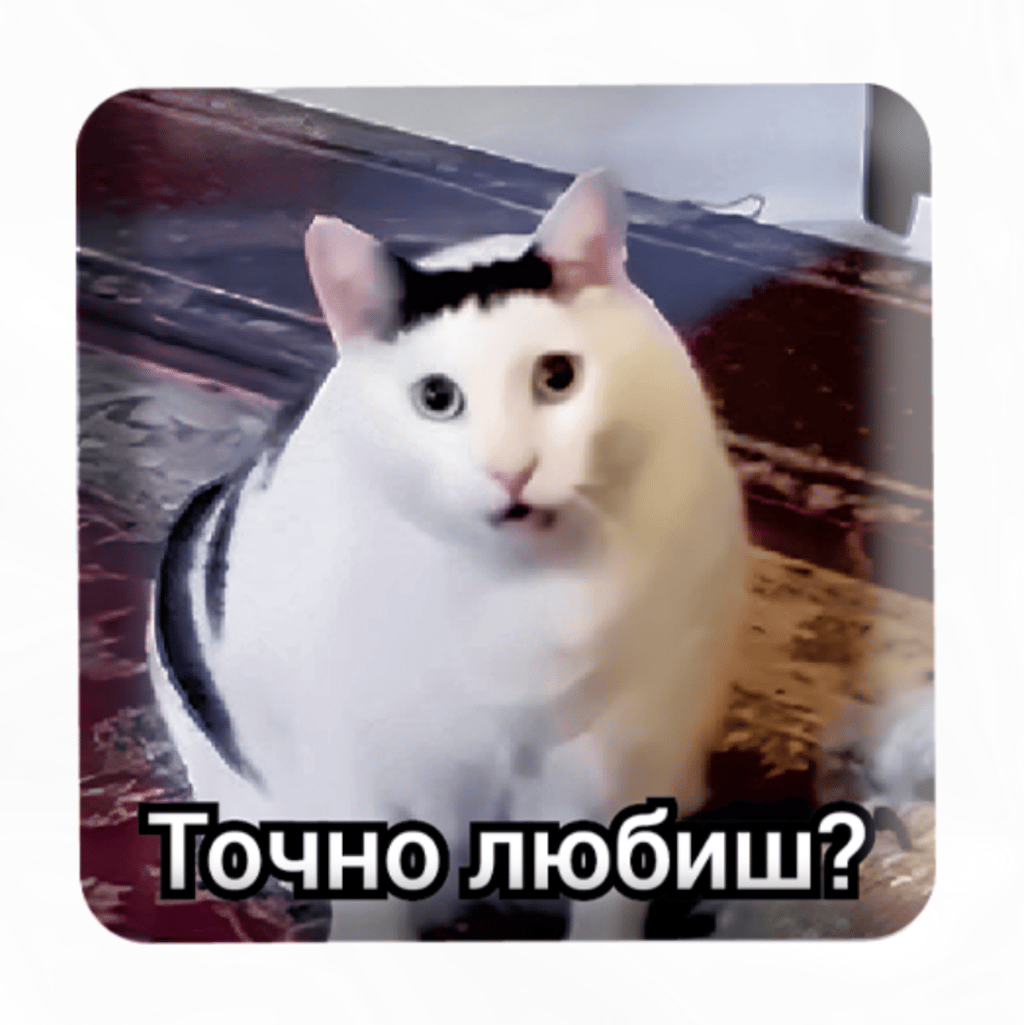 Обкладника "3D стікер «Точно любиш?»" Обкладинка "3D стікер «Точно любиш?»"