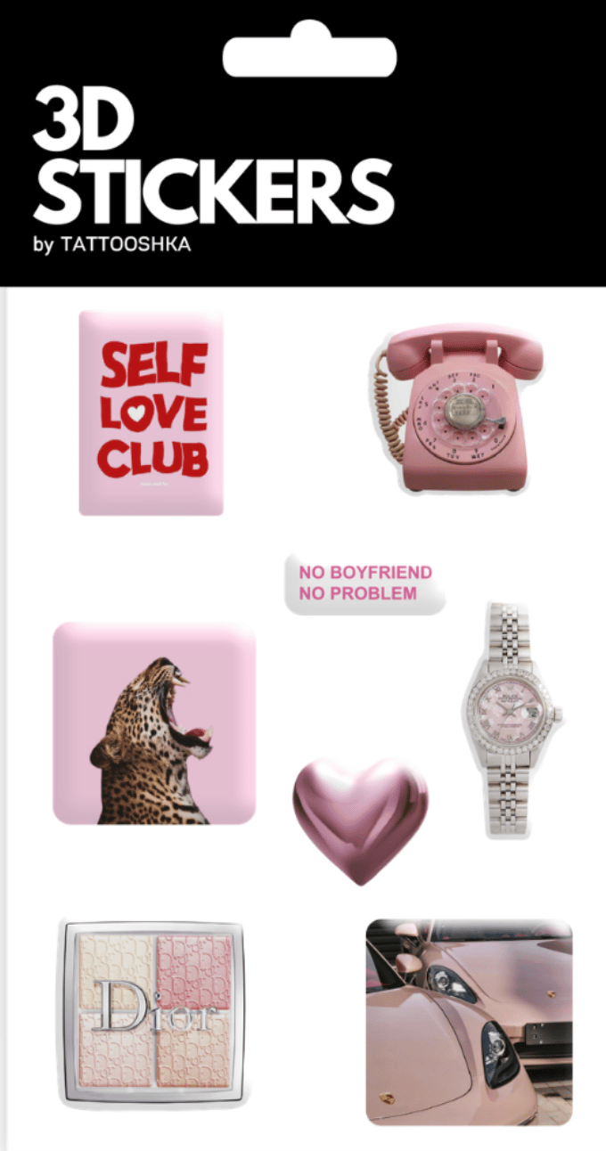 Обкладника "3D стікери «Pink lover»" Обкладинка "3D стікери «Pink lover»"