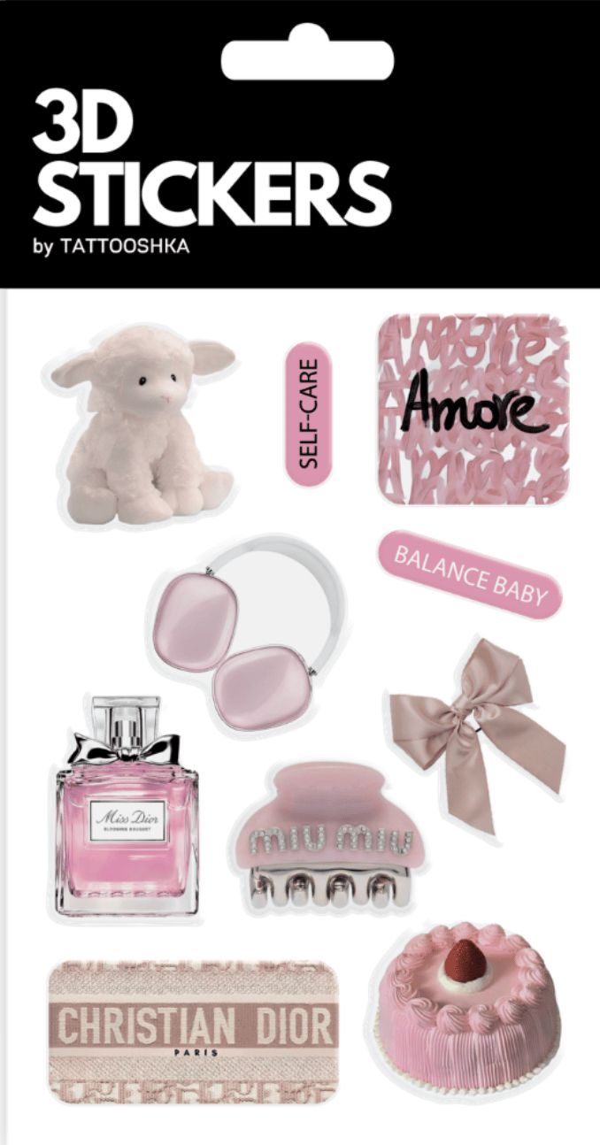 Обкладника "3D стікери «Amore»" Обкладинка "3D стікери «Amore»"