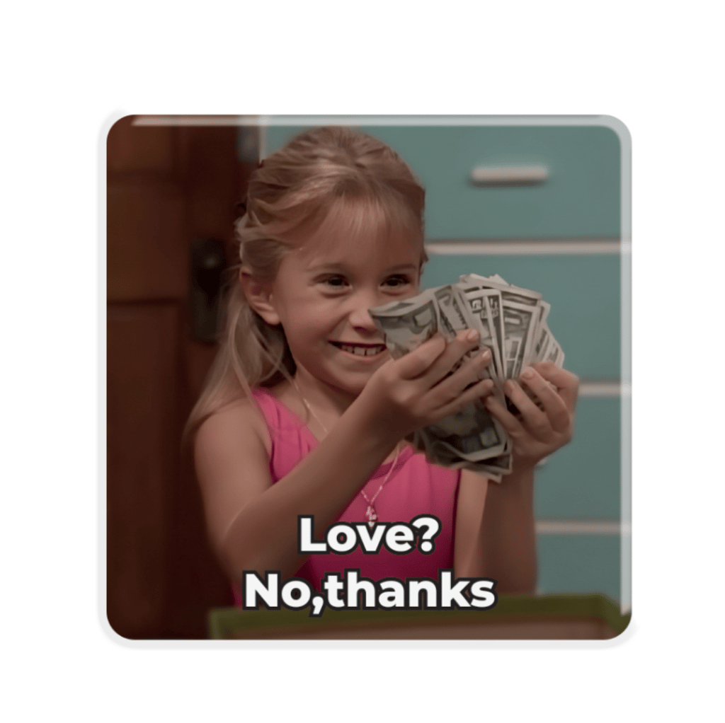 Обкладника "3D стікер «Love? No Thanks»" Обкладинка "3D стікер «Love? No Thanks»"