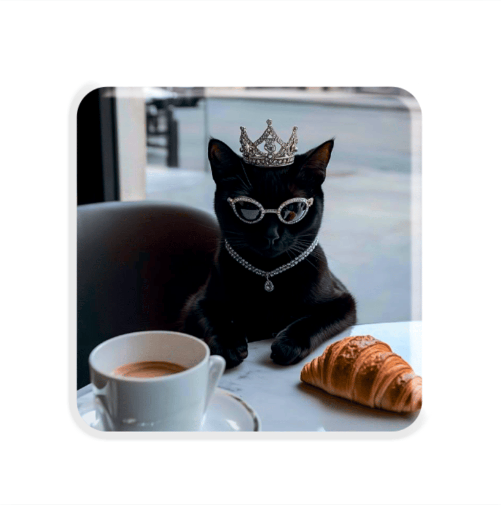 Обкладника "3D стікер «Rich black cat»" Обкладинка "3D стікер «Rich black cat»"