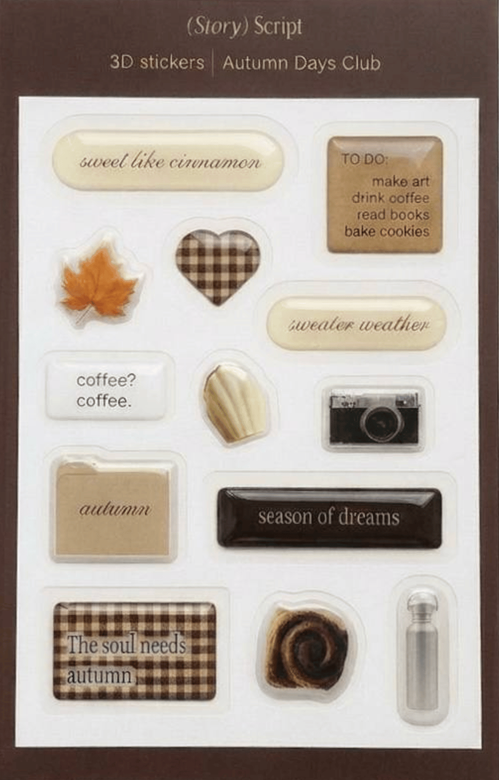 3D стікери «Autumn Days Club»