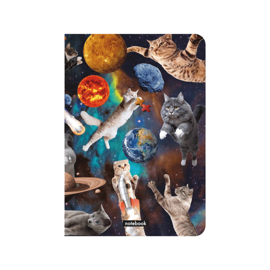 Блокнот "Коти у відкритому космосі"