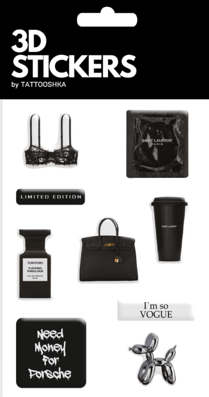 Обкладника "3D стікери «Black edition»" Обкладинка "3D стікери «Black edition»"