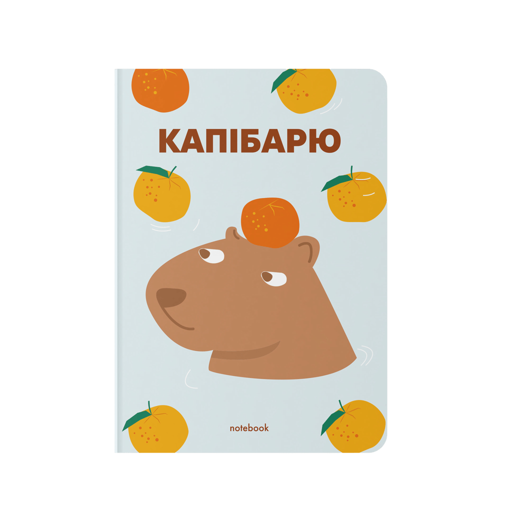 Обкладника "Блокнот в крапку «Капібарю» блакитний" Обкладинка "Блокнот в крапку «Капібарю» блакитний"