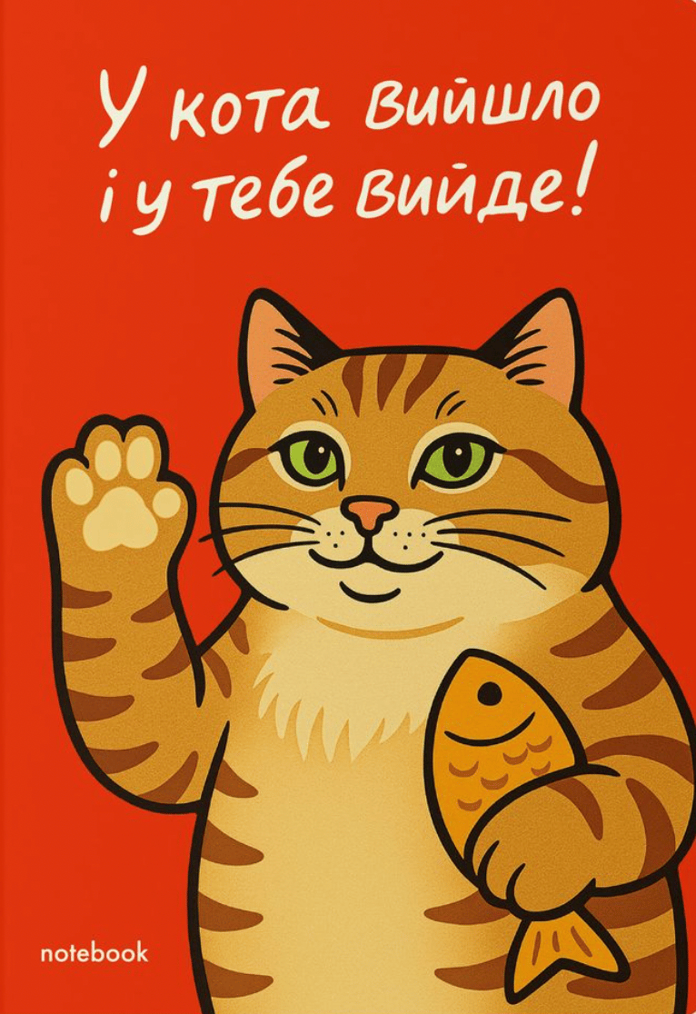 Обкладника "Блокнот «У тебе вийде!»" Обкладинка "Блокнот «У тебе вийде!»"