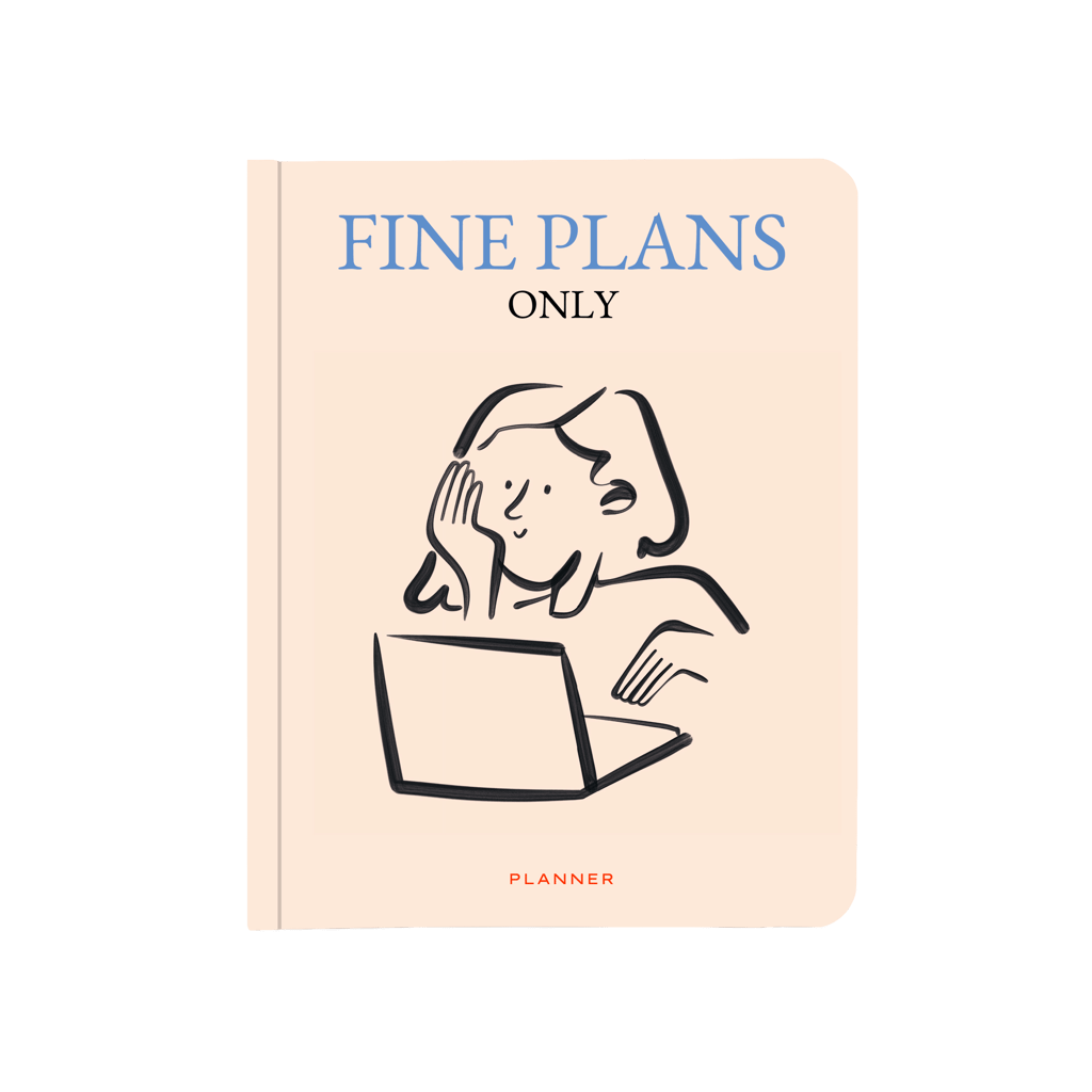 Обкладника "Блокнот для планування "Fine plans only" бежевий" - 1 Фото Превью "Блокнот для планування "Fine plans only" бежевий" - Фото №1