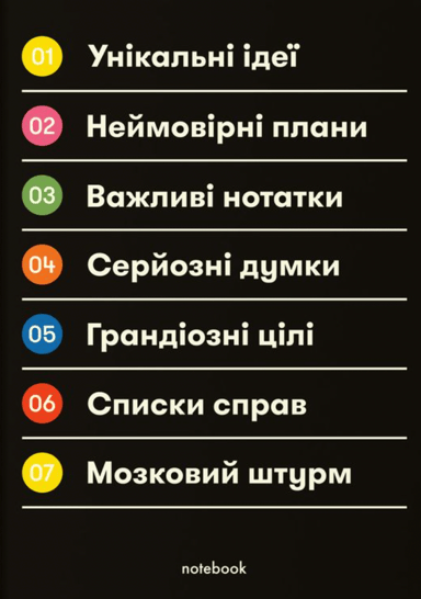 Блокнот «Важливі нотатки» чорний