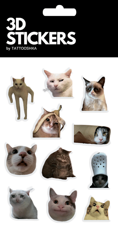 3D стікери «Сats mood mems»