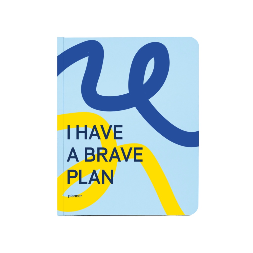 Обкладника "Блокнот для планування "I HAVE A BRAVE PLAN" патріотичний блакитний" Обкладинка "Блокнот для планування "I HAVE A BRAVE PLAN" патріотичний блакитний"