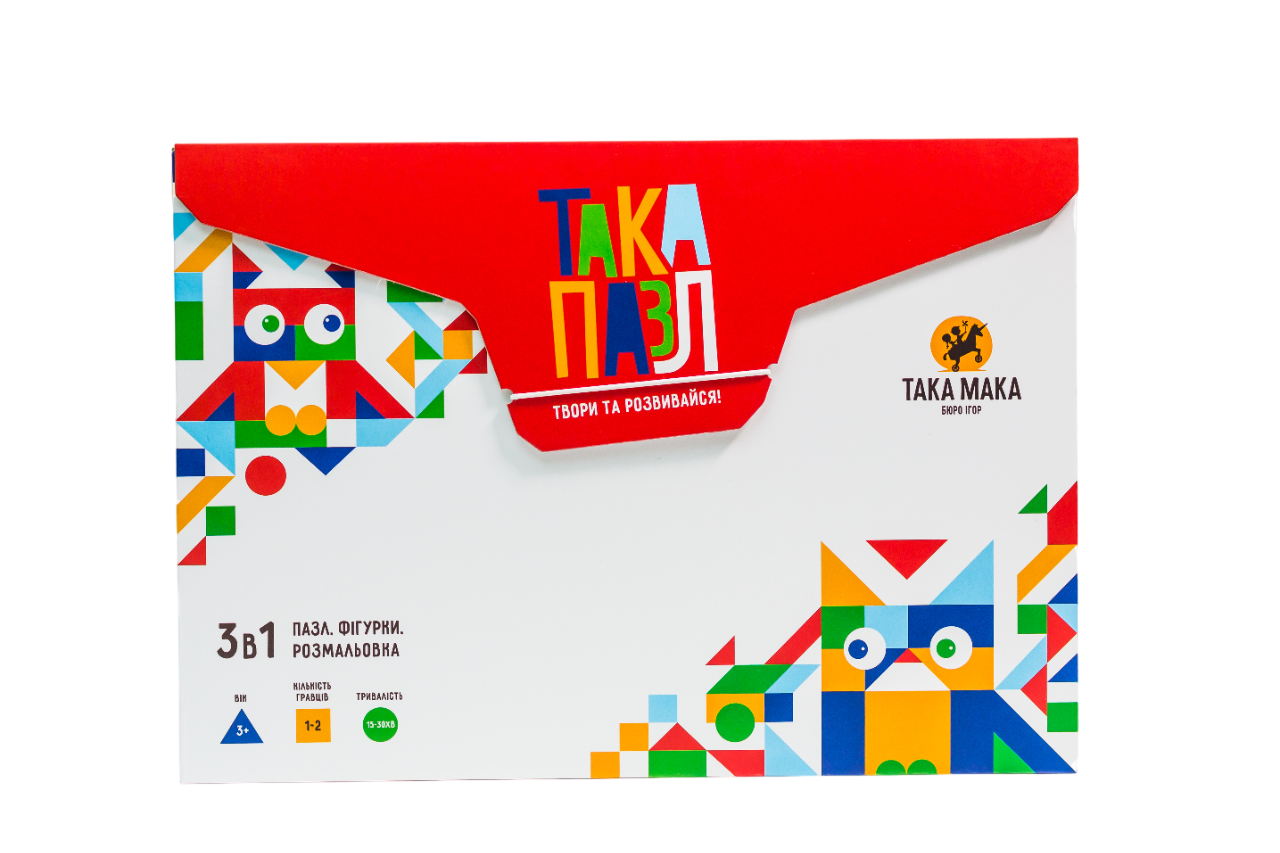 "Котик" 3 в 1 (пазл, фігурка, розмальовка)