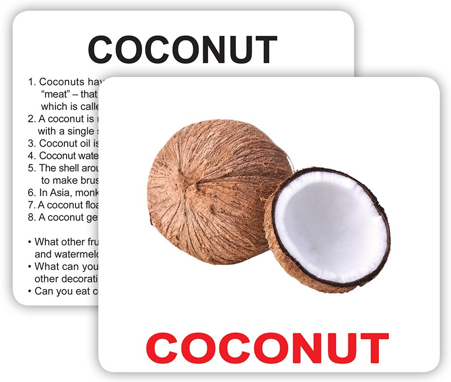 Англійські картки Домана з фактами "Fruits with facts"