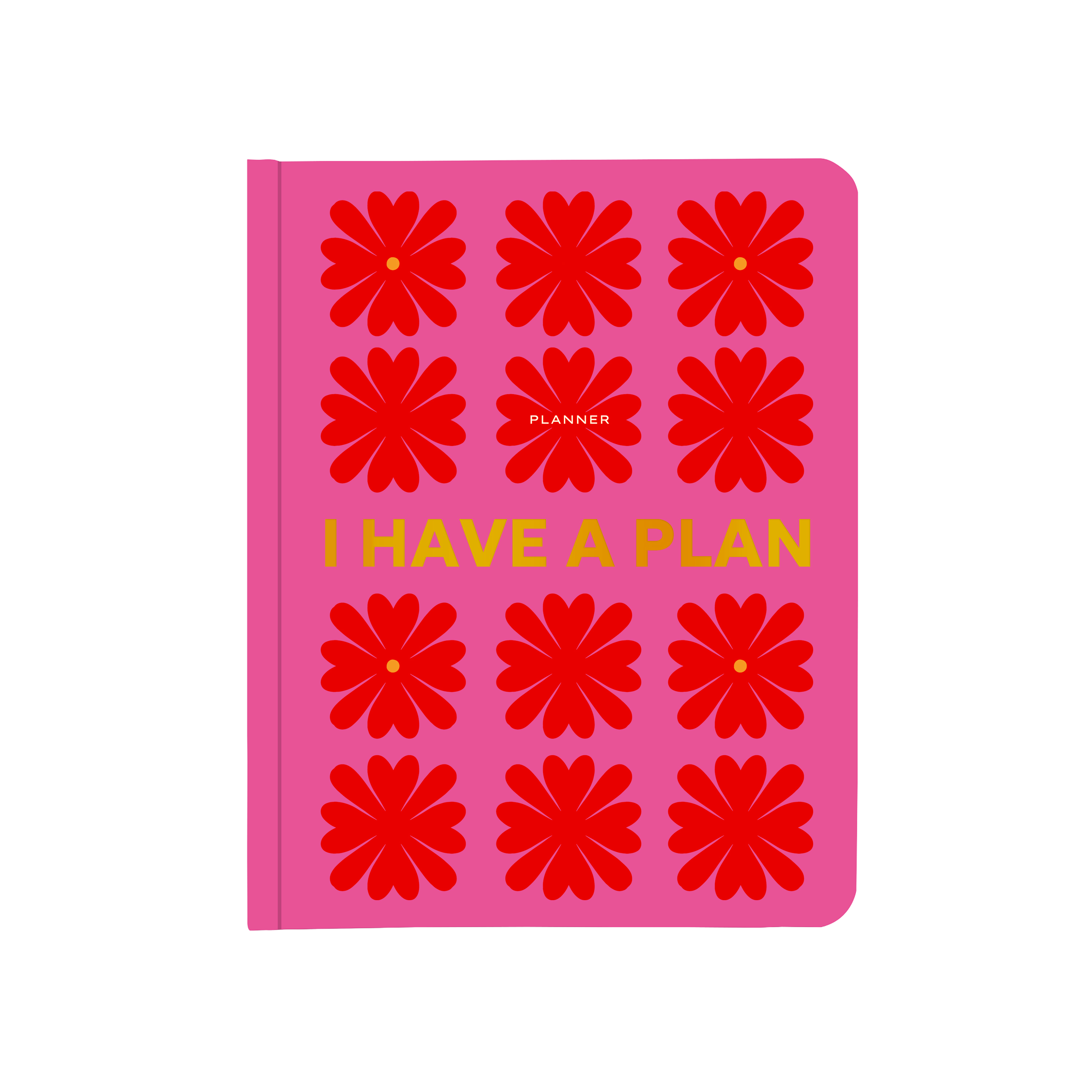 Блокнот для планування "I HAVE A PLAN" рожевий з квітами