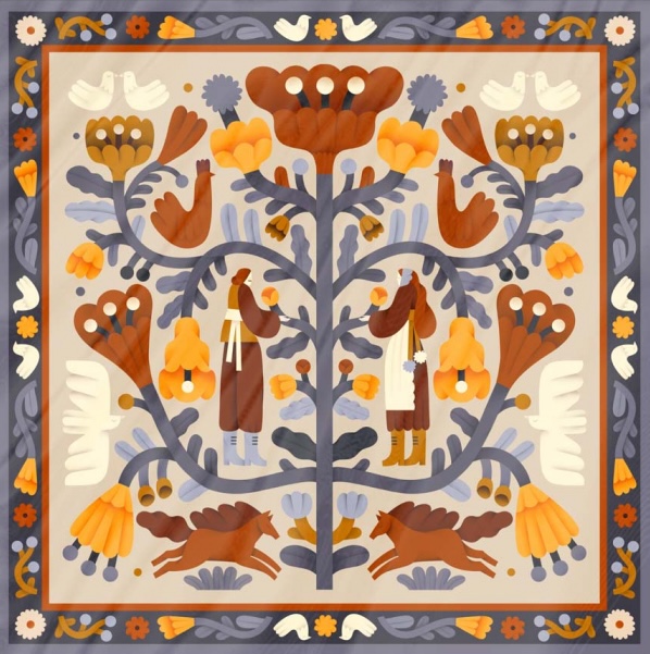 Хустинка "Квітуча доля"