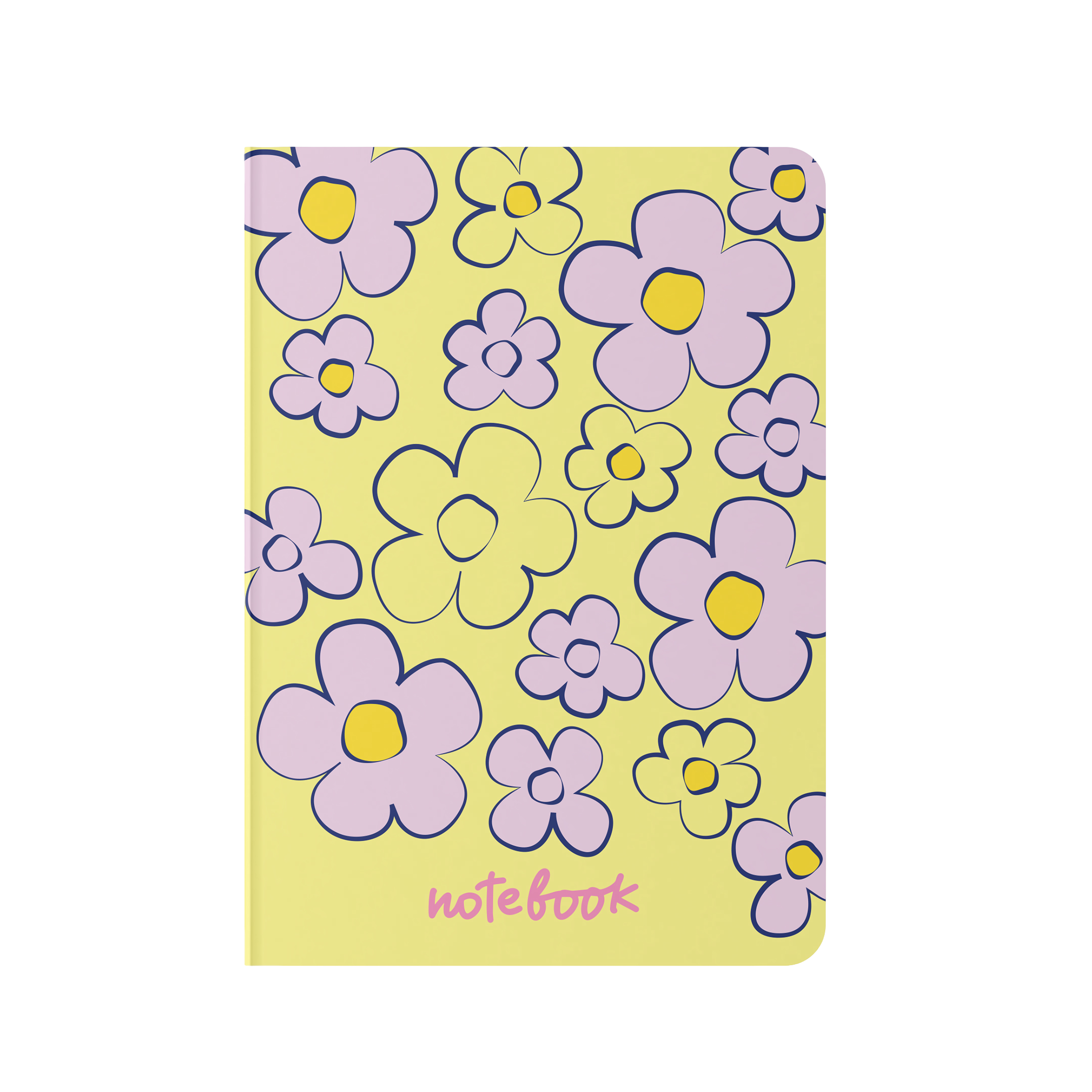 Блокнот в крапку "Квітковий" лимонний