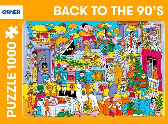 Пазл "Серія 90-ті. Серіали та фільми"