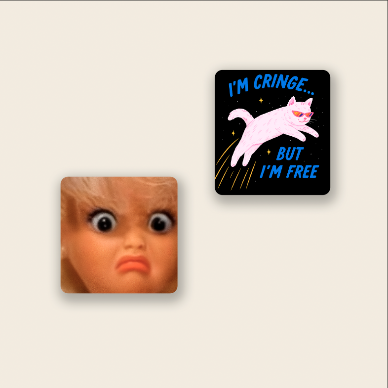 Набір 3Д стікерів "Cringe"