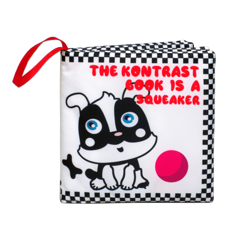 Велика м'яка контрастна книжка "Грайливе цуценя". Англійською