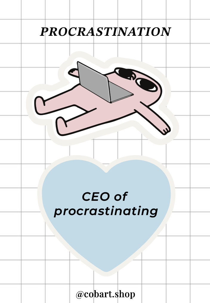 Стікерпак 3Д "Procrastinator"