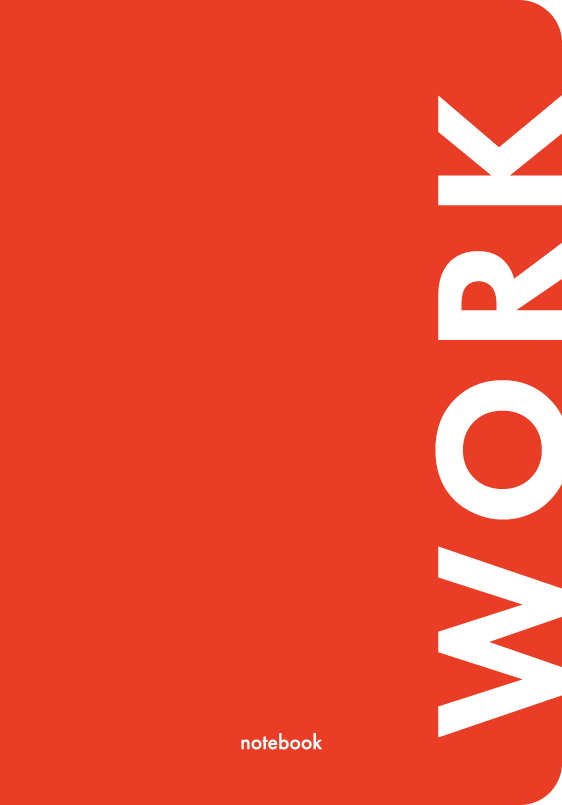Блокнот "Work" червоний