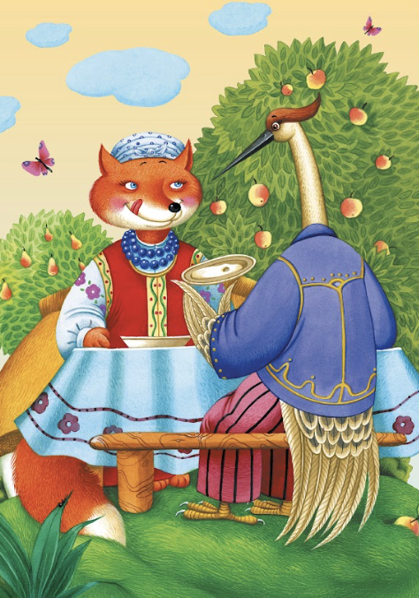 Пазл дерев'яний "Лисичка та журавель"