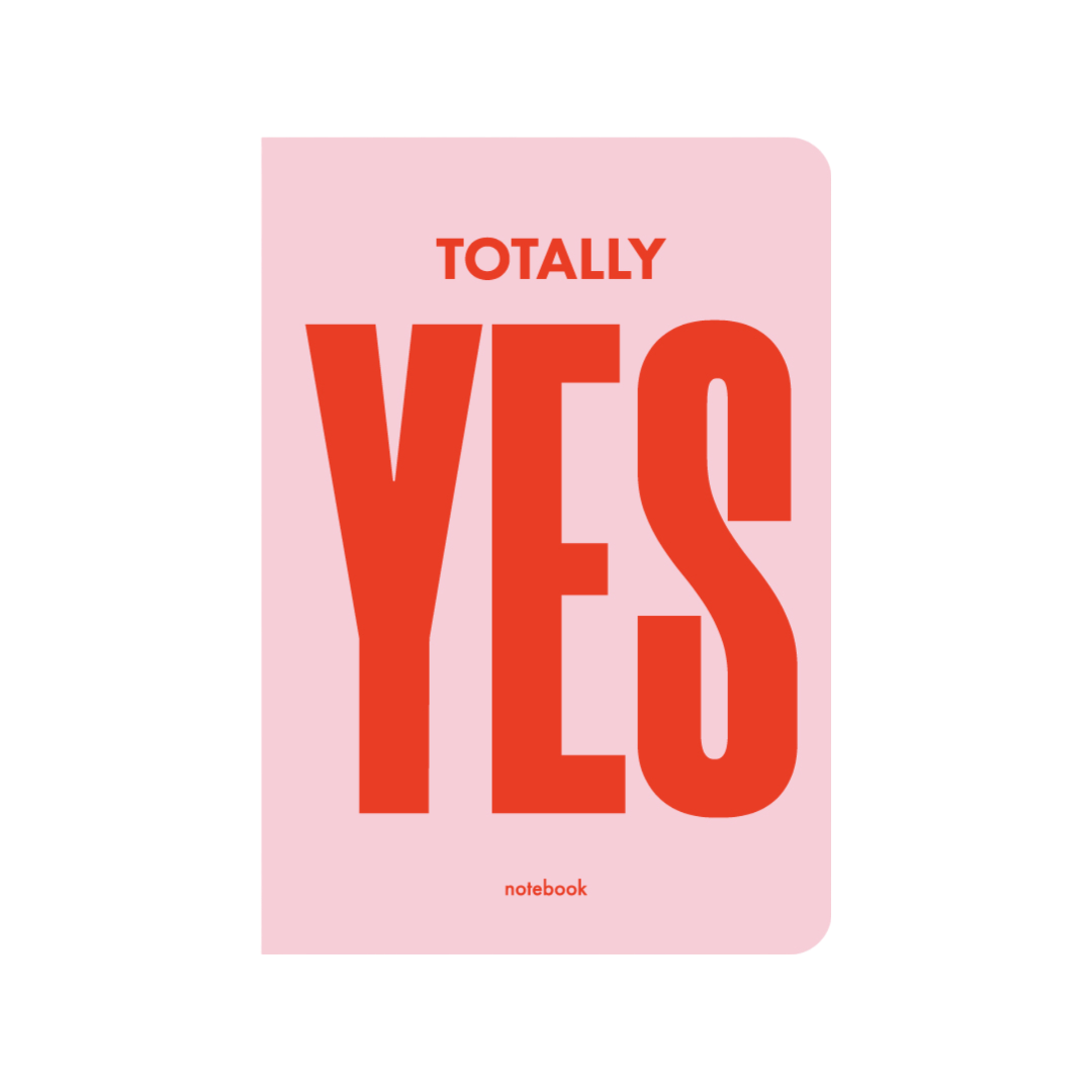 Блокнот "Totally YES" рожевий