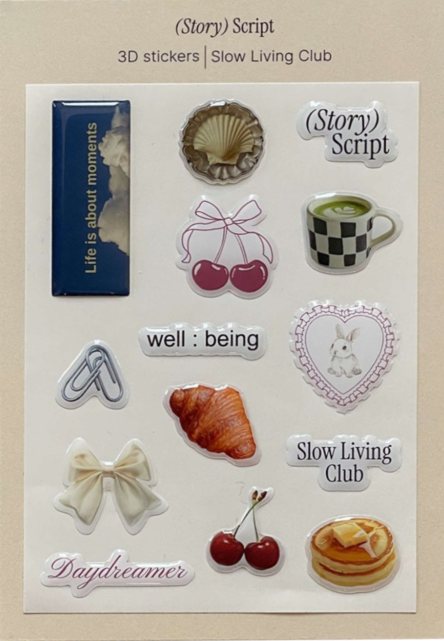 3D стікери "Slow Living Club"