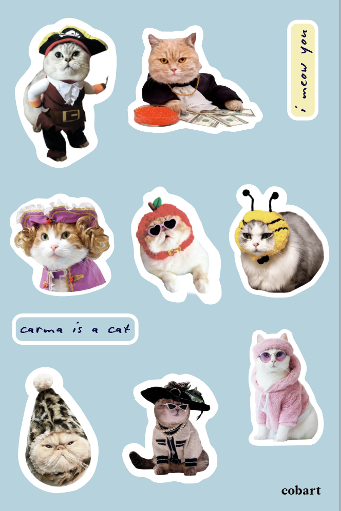 Стікерпак 3Д "Cats"