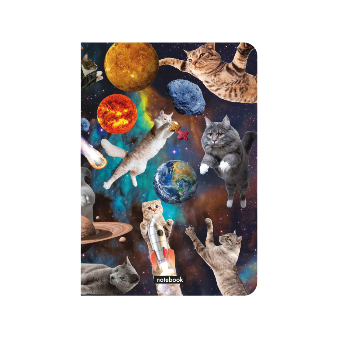 Блокнот "Коти у відкритому космосі"