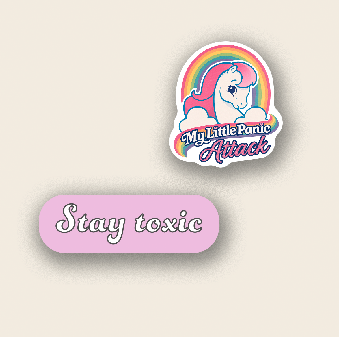 Набір 3Д стікерів "Panic"