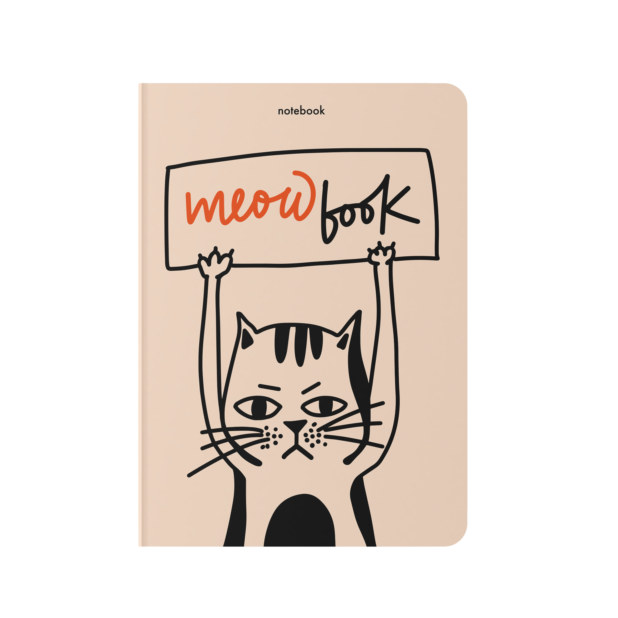 Блокнот в крапку "Мяв" бежевий